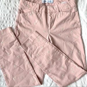 Old Navy Pink Daisy Pixie Hi Rise Pants Jeans